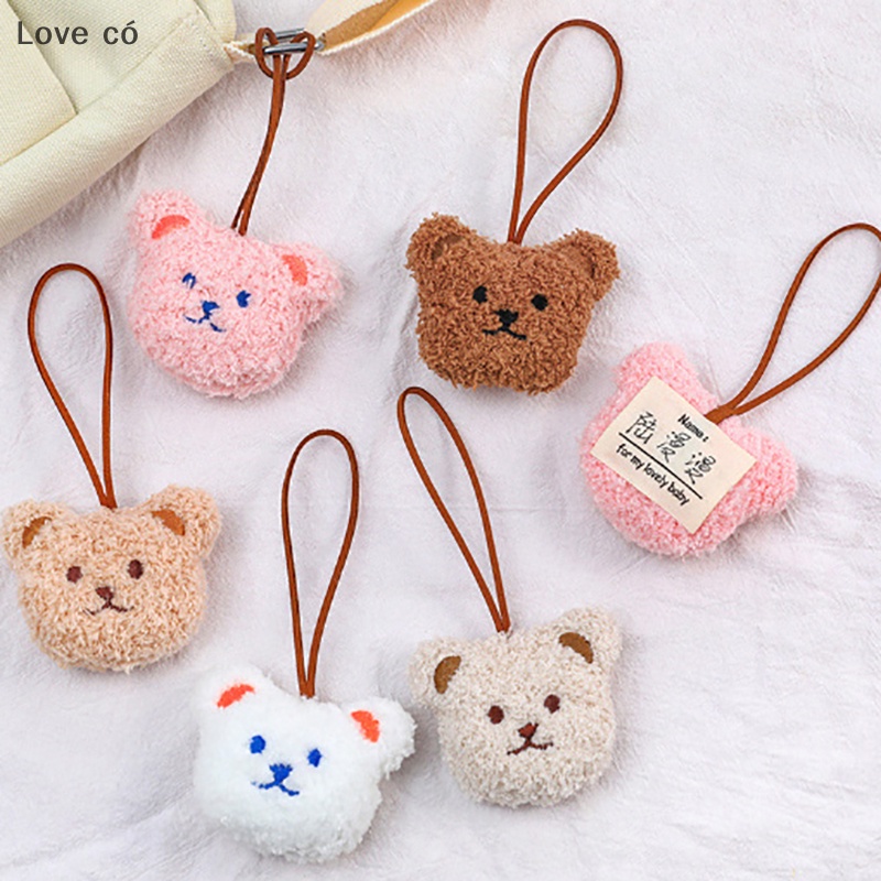 Tình yêu có ins phim hoạt hình dễ thương tên gấu mặt dây chuyền trang trí sang trọng tên mẫu giáo thẻ tên trẻ em thẻ mặt dây chuyền kawaii móc khóa pp bông tình yêu