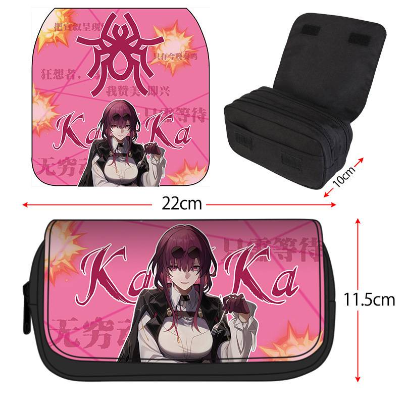 Sq3 honkai star rail phim hoạt hình anime hộp bút chì hộp bút chì canvas dung lượng lớn hộp đựng bút chì học sinh hộp văn phòng phẩm