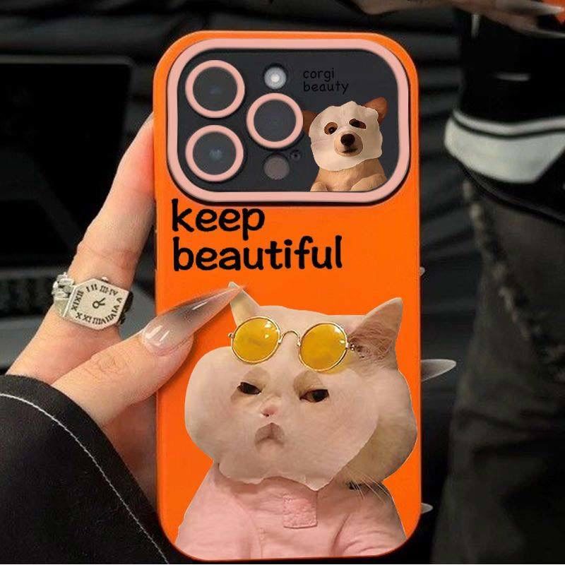 Ốp Điện Thoại Bằng Cao Su Mềm Hình Mèo Đeo Khẩu Trang Cho Iphone 14promax 11 tik tok 12 13 su0y