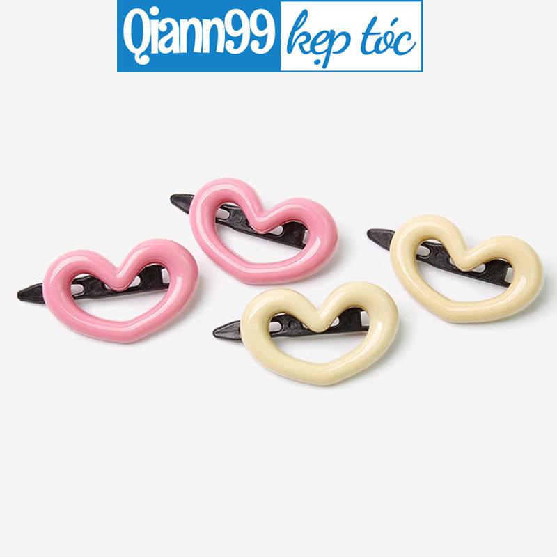 💓Qiann💓Kẹp Tóc Hình Trái Tim / Chú Ếch Dễ Thương Phong Cách Hàn Quốc Yk2