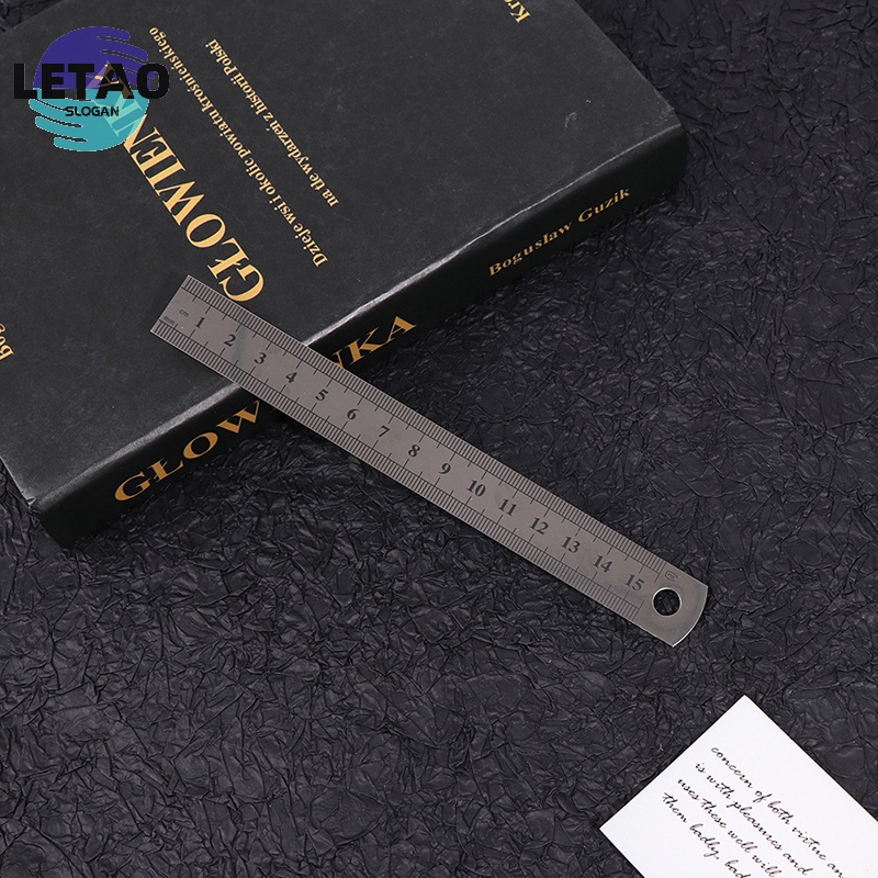 3 cái thước thép không gỉ cho văn phòng trường kỹ thuật 15cm/20cm/30cm mới