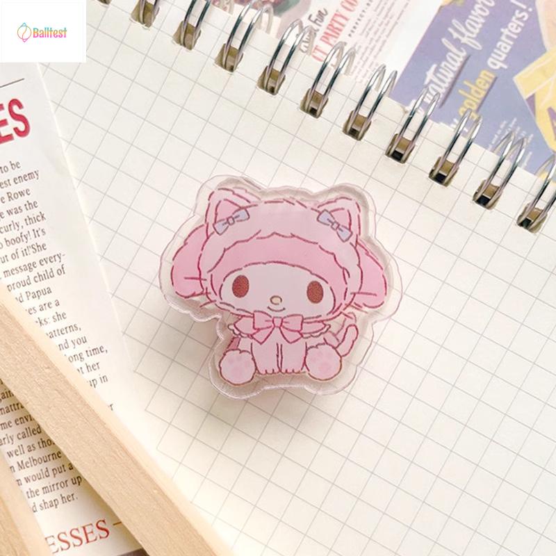 💜SANRIO Kẹp Giấy Kiểm Tra Dữ Liệu Bằng Acrylic Trong Suốt Hình Chú Chó Cinnamon Hoạt Hình