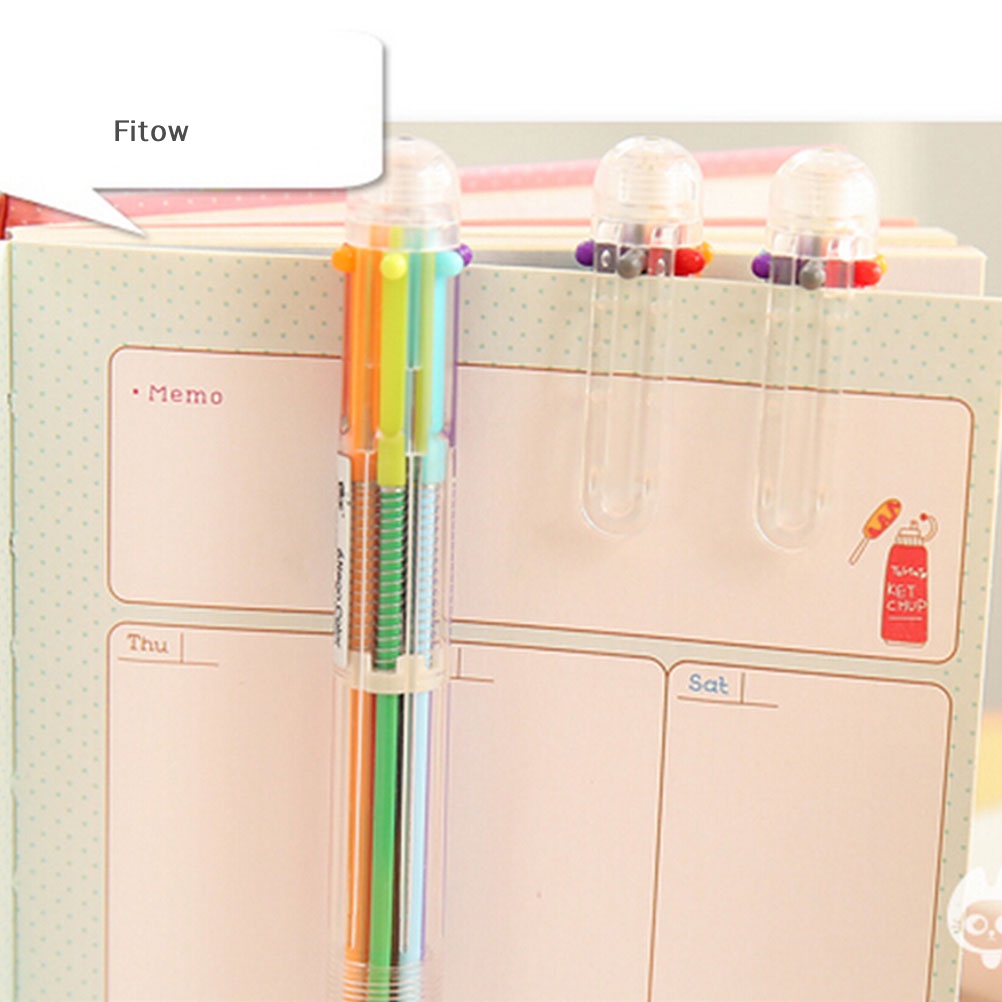 Ftw creative stationery multi-color ballpoint pen six-color ballpoint pen study pen fe
