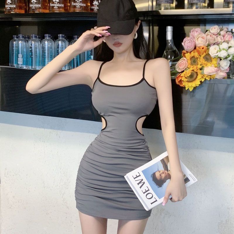 COZOK Đầm Không Tay Khoét Eo Gợi Cảm Dành Cho Nữ