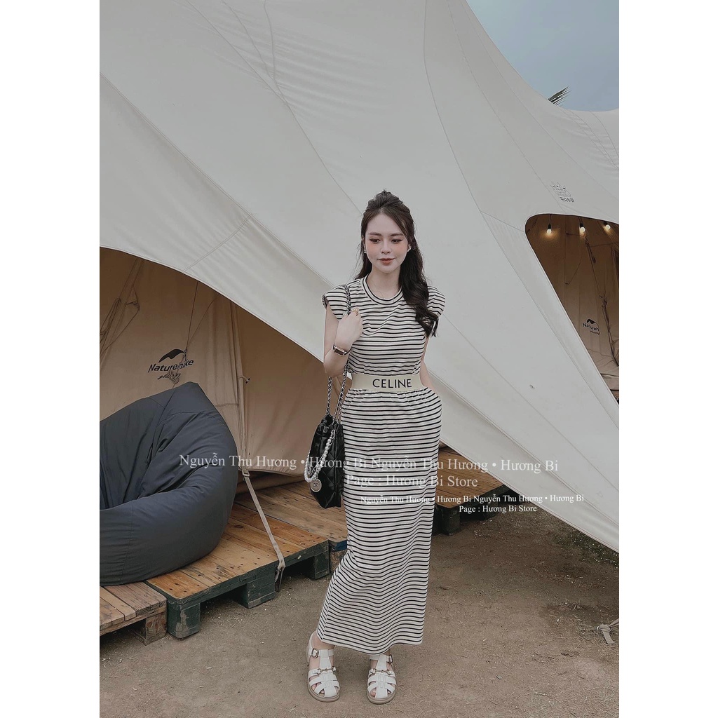 ✨BÁN SỈ✨Set váy kẻ đai CE.LI.NE dáng mìi