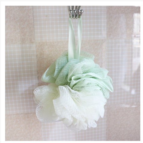 Bông Tắm Tròn Tạo Bọt Có Dây Treo Siêu Mềm Cao Cấp, Bông Tắm Tẩy Tế Bào Chết 2 Màu Xuất Nhật