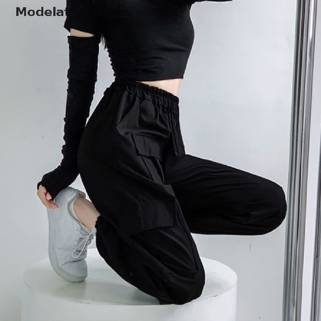 Mfc Quần Jogger Dáng Rộng Màu Trơn Eo Vừa Phối Dây Rút Thời Trang Đường Phố Cá Tính Cho Nữ