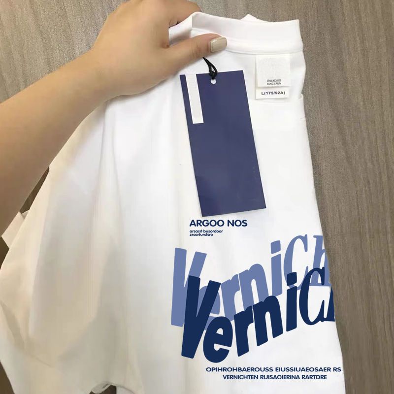 Áo Thun trắng 100% Cotton Tay Ngắn Dáng Rộng Phong Cách Thời Trang Mùa Hè Cho Nam Và Nữ