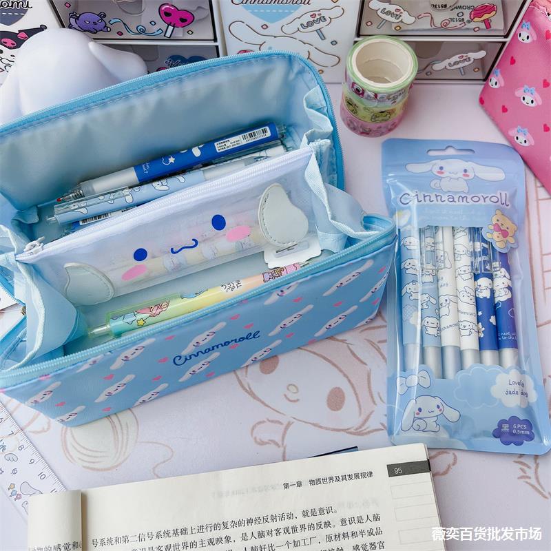 SANRIO Túi Đựng Bút / Đồ Trang Điểm Du Lịch Họa Tiết Thỏ Cinnamoroll Dễ Thương