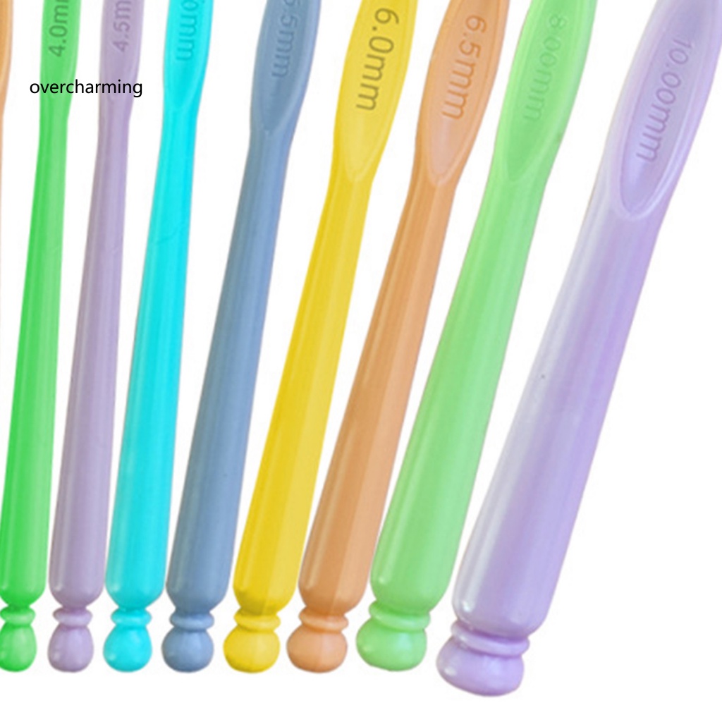 Bộ 12 Cây Kim Móc Len Tay Cầm Dài Màu Sắc Ngẫu Nhiên