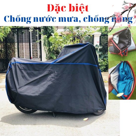 Bạt trùm xe máy T&H chống nắng, chống nước 2 lớp cao cấp dành cho xe SH-AB-Vesba- Xe số