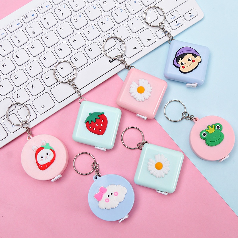 Thước dây cuộn đa năng 150 cm khắc hai mặt có thể thu gọn tiện lợi thiết kế hoạt hình dễ thương MiniCat DAY671