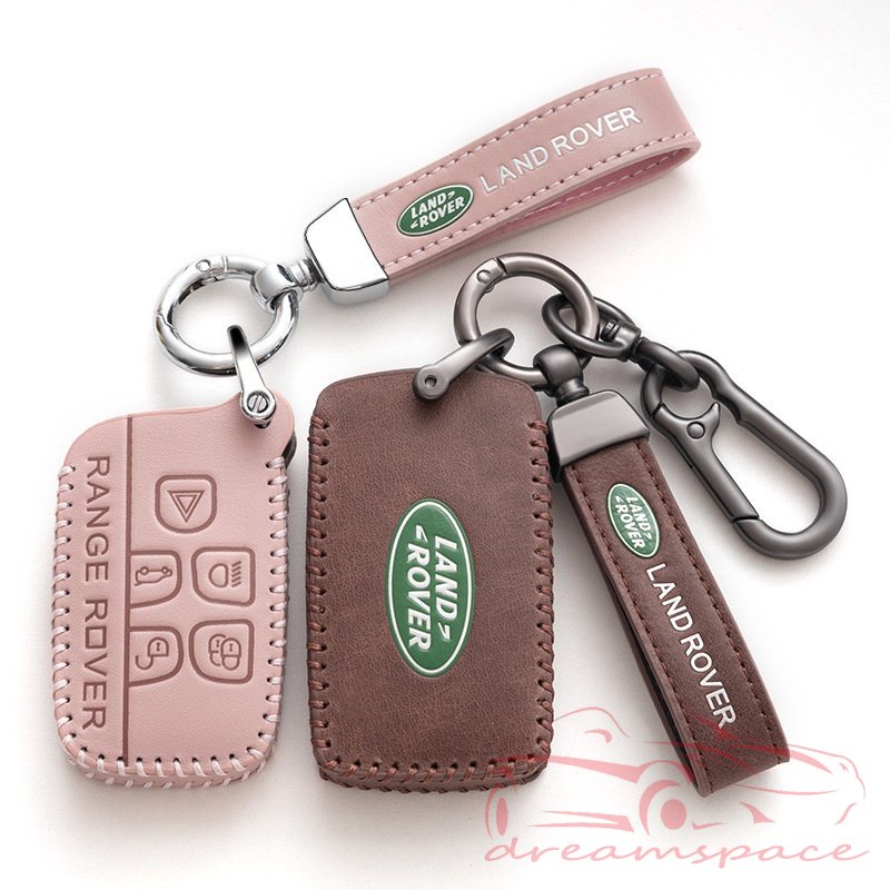 Genuine Leather Car Key Case Hand rope Boutique Metal Keychain for Land Rover