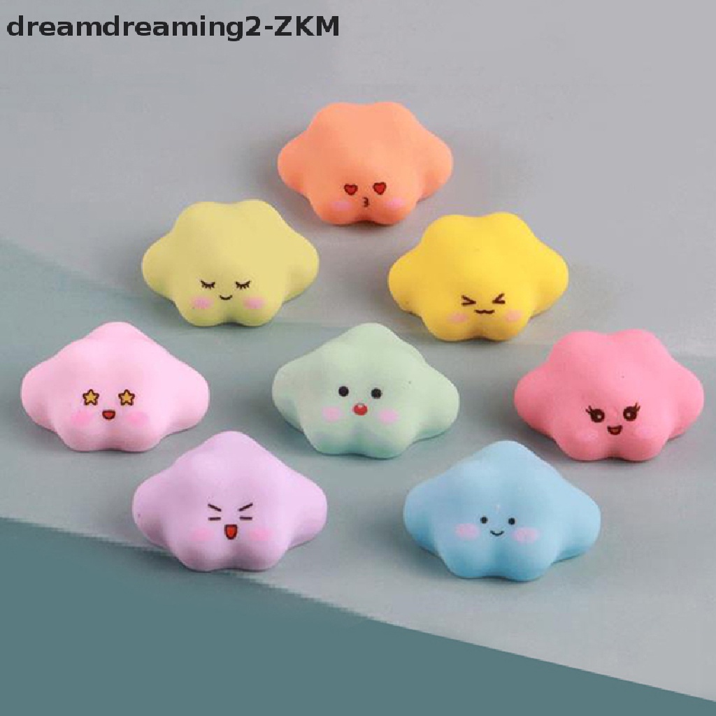 [Dreaming] Bộ 2 Mô Hình Búp Bê Hoạt Hình Đám Mây Mini Bằng Nhựa Phát Sáng Trang Trí Tiểu Cảnh / Nhà Cửa / Sân Vườn