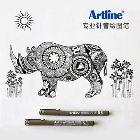 Bút Vẽ Graffiti Ngòi 0.05-0.8mm Màu Đen / Xanh Dương / Đỏ / Xanh Lá Kiểu Nhật Bản