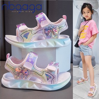 Bow Bow Girl Sandals Mùa hè Freshman Hundred Sandals Cô gái thể thao Sandals Trẻ em đế mềm chống trượt Sandals