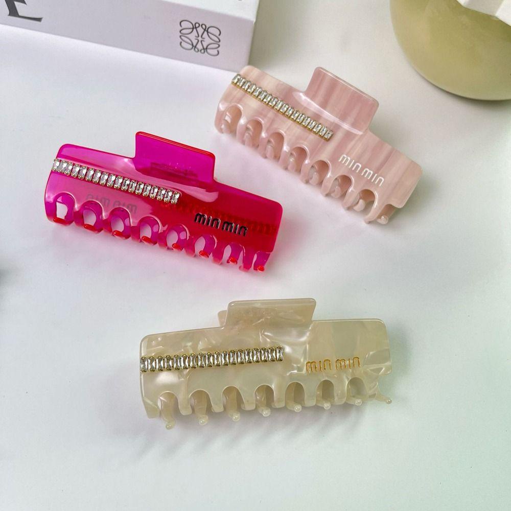 DANES Kẹp Tóc Đuôi Ngựa Họa Tiết Hình Học Thời Trang Cho Nữ