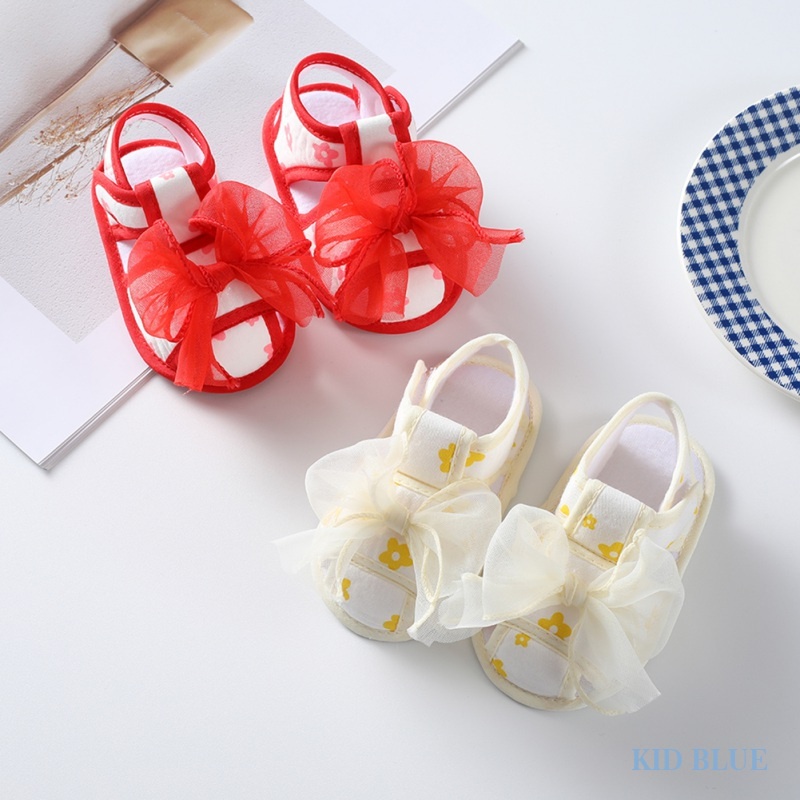 Giày Sandal Đính Nơ Phong Cách Hàn Quốc Thời Trang Mùa Hè Cho Bé Gái 0-1 Tuổi