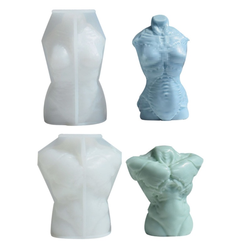 Khuôn Silicone Làm Xà Phòng Thủ Công Hình Cơ Thể Người Chống Dính