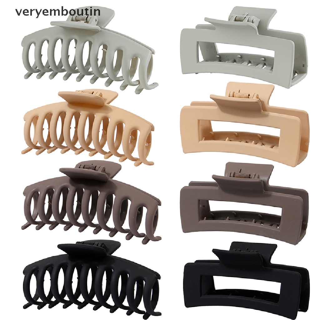 1 Kẹp Tóc Càng Cua 11cm Màu Sắc Trơn Đơn Giản Dành Cho Nữ