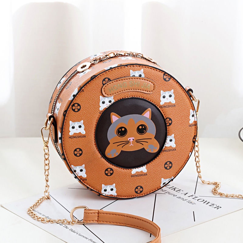 Túi Đeo Chéo Nhỏ Hình Tròn Thời Trang Dành Cho Nữ