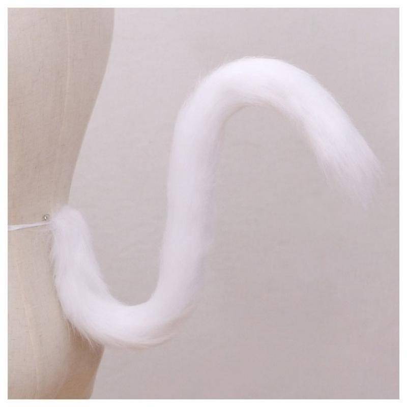 Long Hair Cat Tail Cute Cosplay Anime Cat Ear Maid Laurie Lolita Cute Accessories Cat Tail Can be Concave Shaped Multi Color Optional Cos Accessories Props