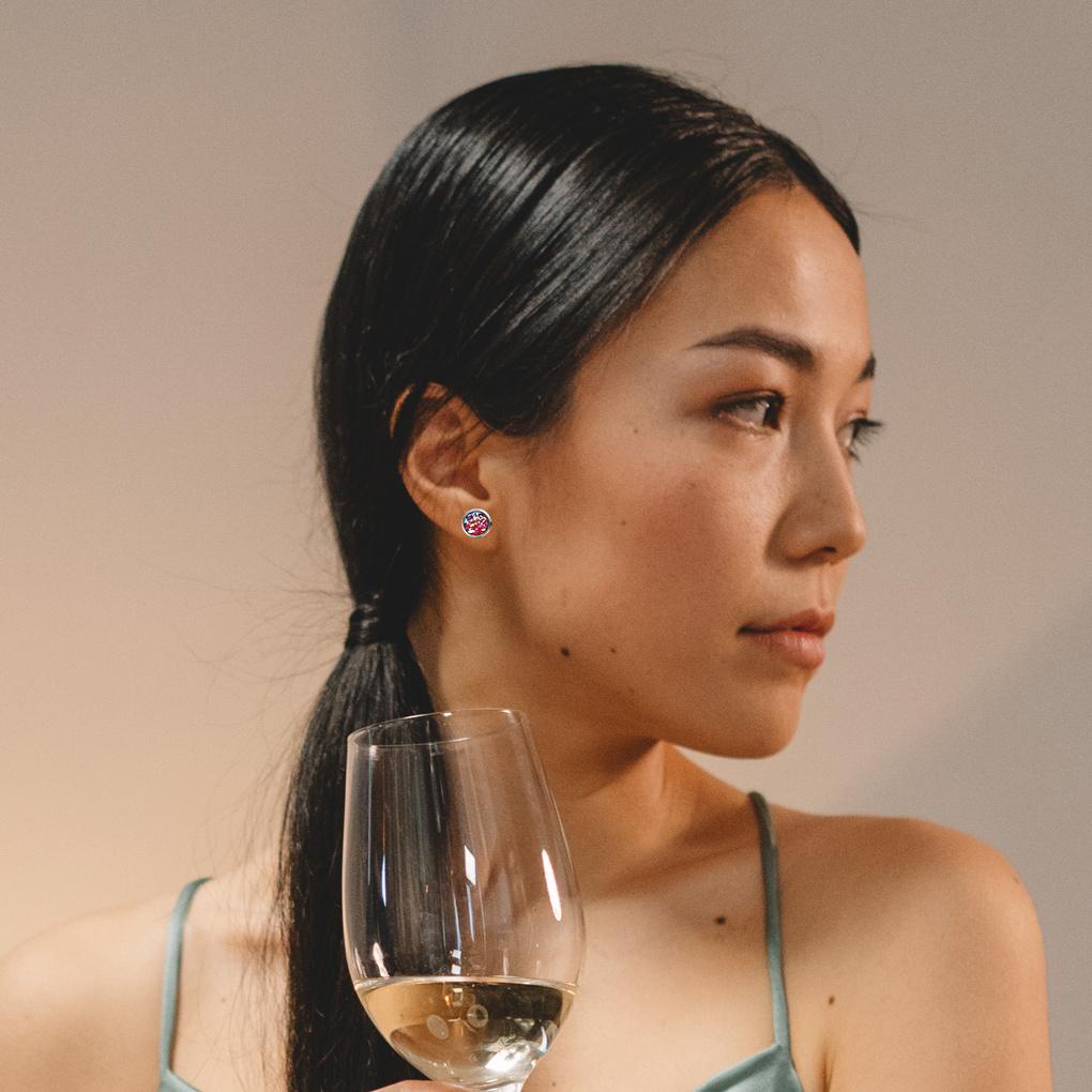 Bông Tai Dạng Xỏ Bằng Thép Không Gỉ Đơn Giản Sáng Bóng Bắt Mắt Mảnh Mạ Điện Thanh Lịch Dành Cho Tiệc Sinh Nhật