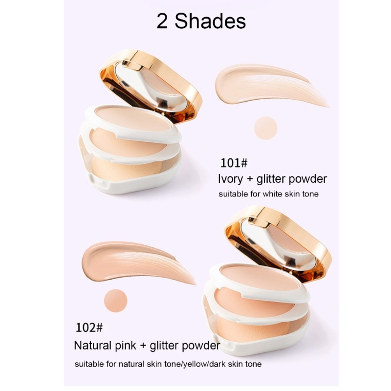 Hộp Phấn Phủ Dạng Nén 2 Tông Màu Lì Chống Thấm Nước