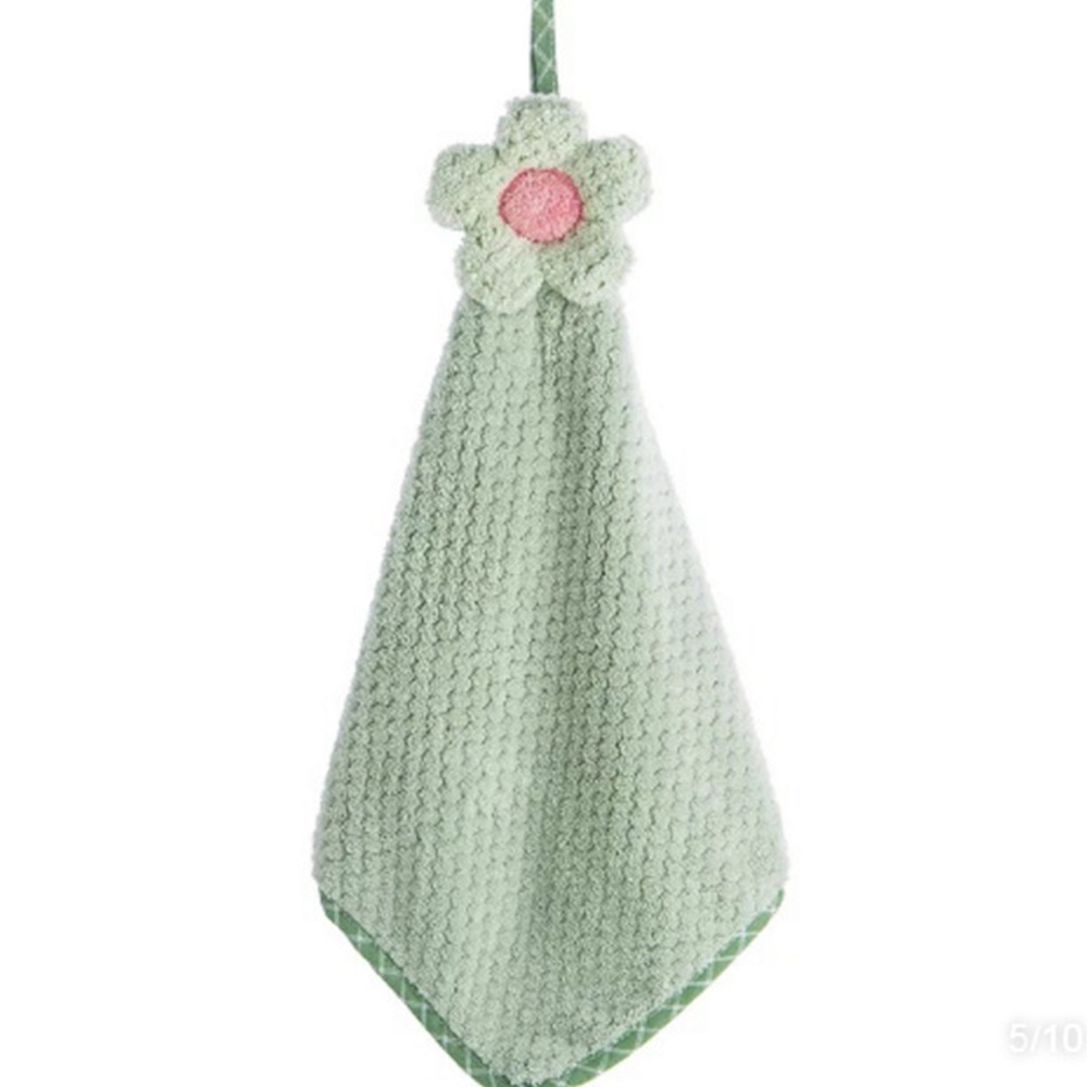 Khăn Lông Cừu San Hô Khăn Treo Hoạt Hình Quả Dứa Phòng Tắm Nhà Bếp Bát Rửa Nước Dày Thấm Hút Sáng Tạo Lau