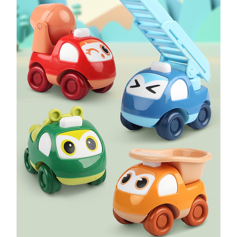 Mới Đồ Chơi Xe Công Trường Họa Tiết Hoạt Hình Dễ Thương