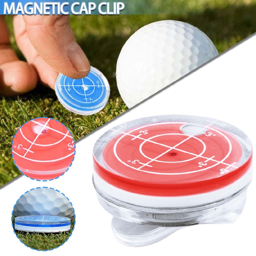 Athenaa Golf Marker Level Golf Hat Clip Magnetic Golf Ball Marker Round Bubble Level