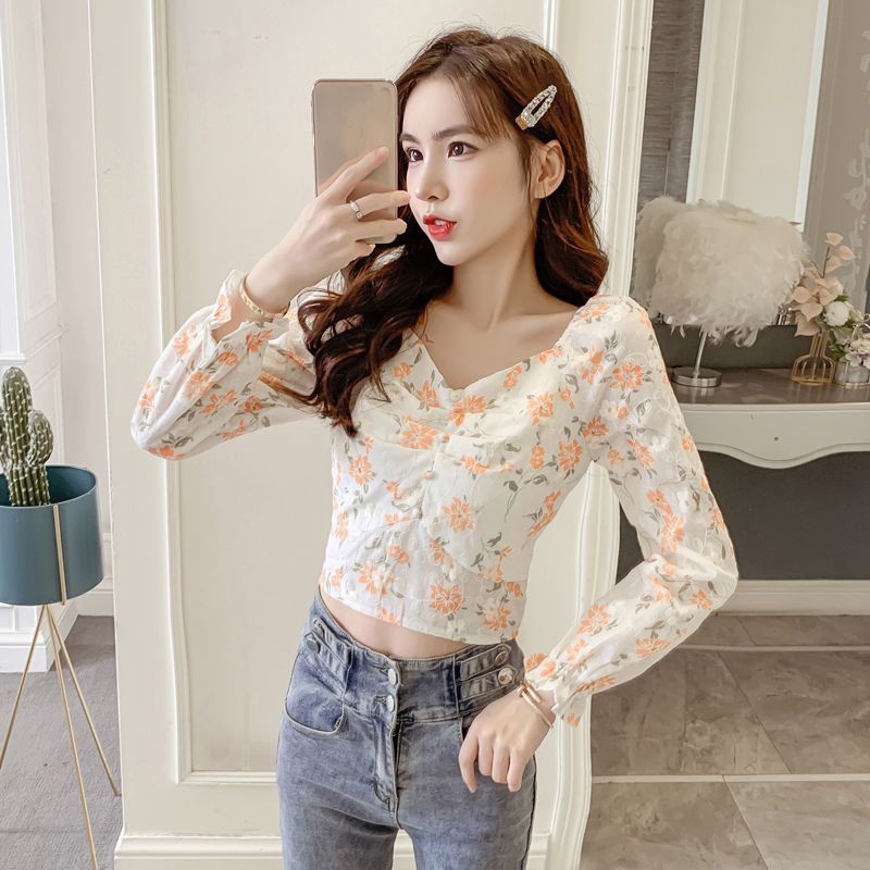 IELGY Áo Sơ Mi Tay Dài Cổ Chữ v Thời Trang Dành Cho Nữ