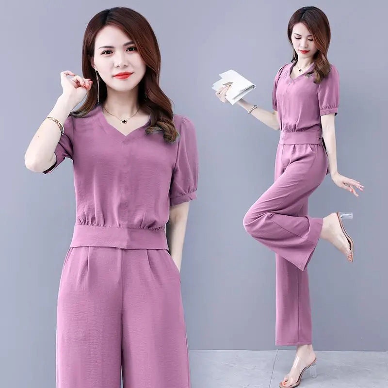 Bộ Trang Phục Mùa Hè Hai Mảnh Phong Cách Thời Trang Phương Tây Che Bụng Cho Nữ One