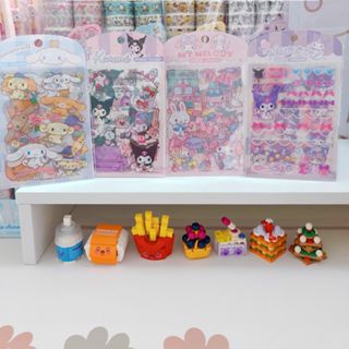 Hình Dán Thú Cưng Sanrio Chất Liệu Trong Suốt, Một Gói Bốn Tấm, Kuromi, Cinnamoroll, Melody