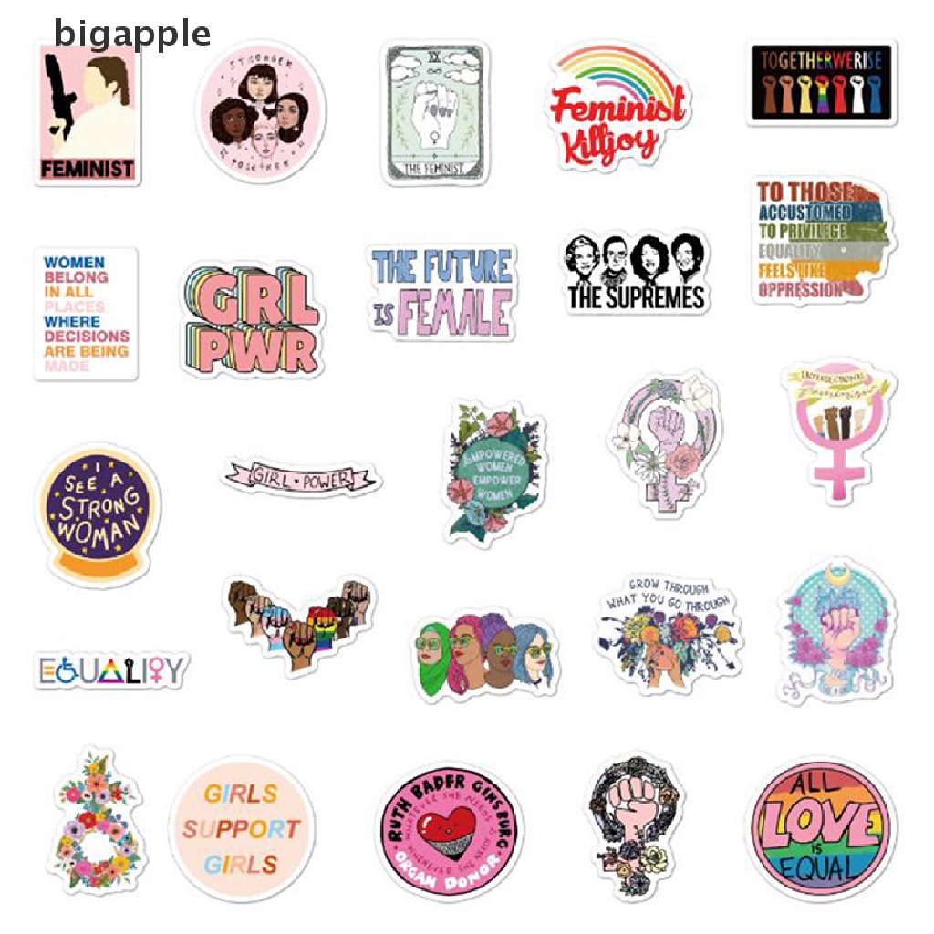 Set 50 Đề Can Dán Trang Trí Điện Thoại / Ván Trượt / Laptop Họa Tiết Hoạt Hình Dễ Thương