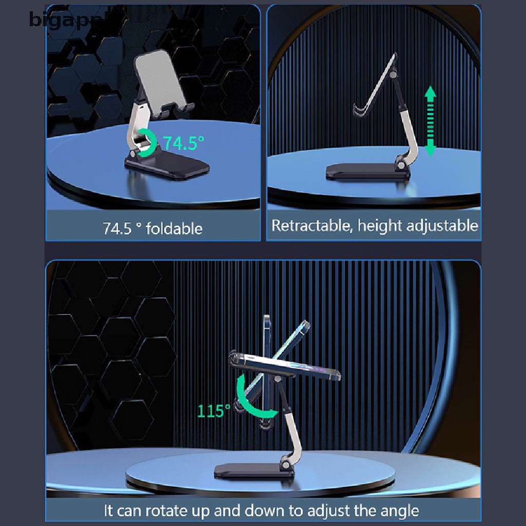 Giá Đỡ Điện Thoại / Máy Tính Bảng Bằng Hợp Kim Nhôm Có Thể Gấp Gọn Tiện Dụng