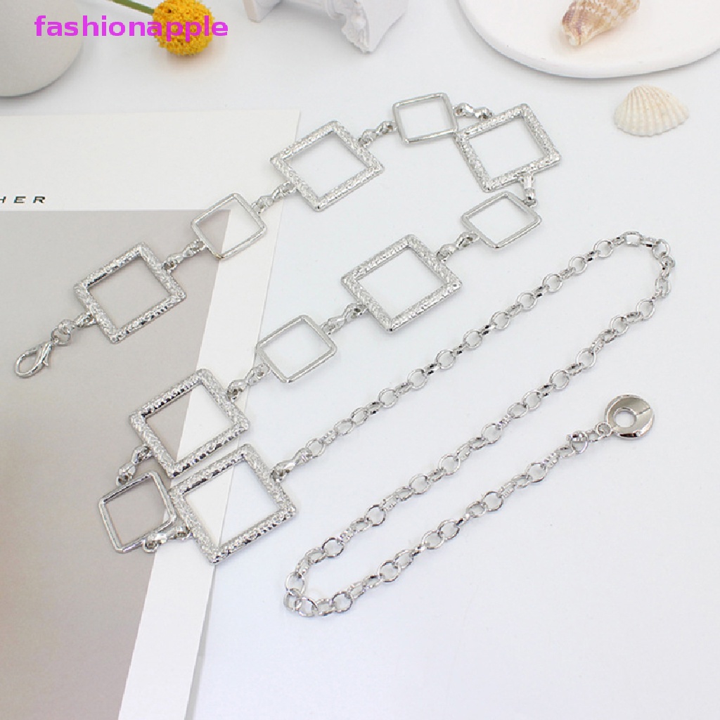 Thắt Lưng Dây Xích Móc Kim Loại Hình Vuông Thời Trang Có Thể Điều Chỉnh Phù Hợp Với Đầm Sơ Mi Và Trang Trí Eo Quyến Rũ Dành Cho Nữ g