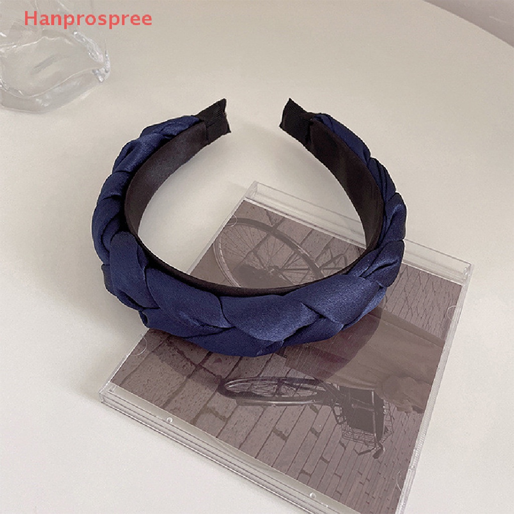 Hanprospree > Băng Đô Bện Tóc Bản Rộng Màu Trơn Thời Trang