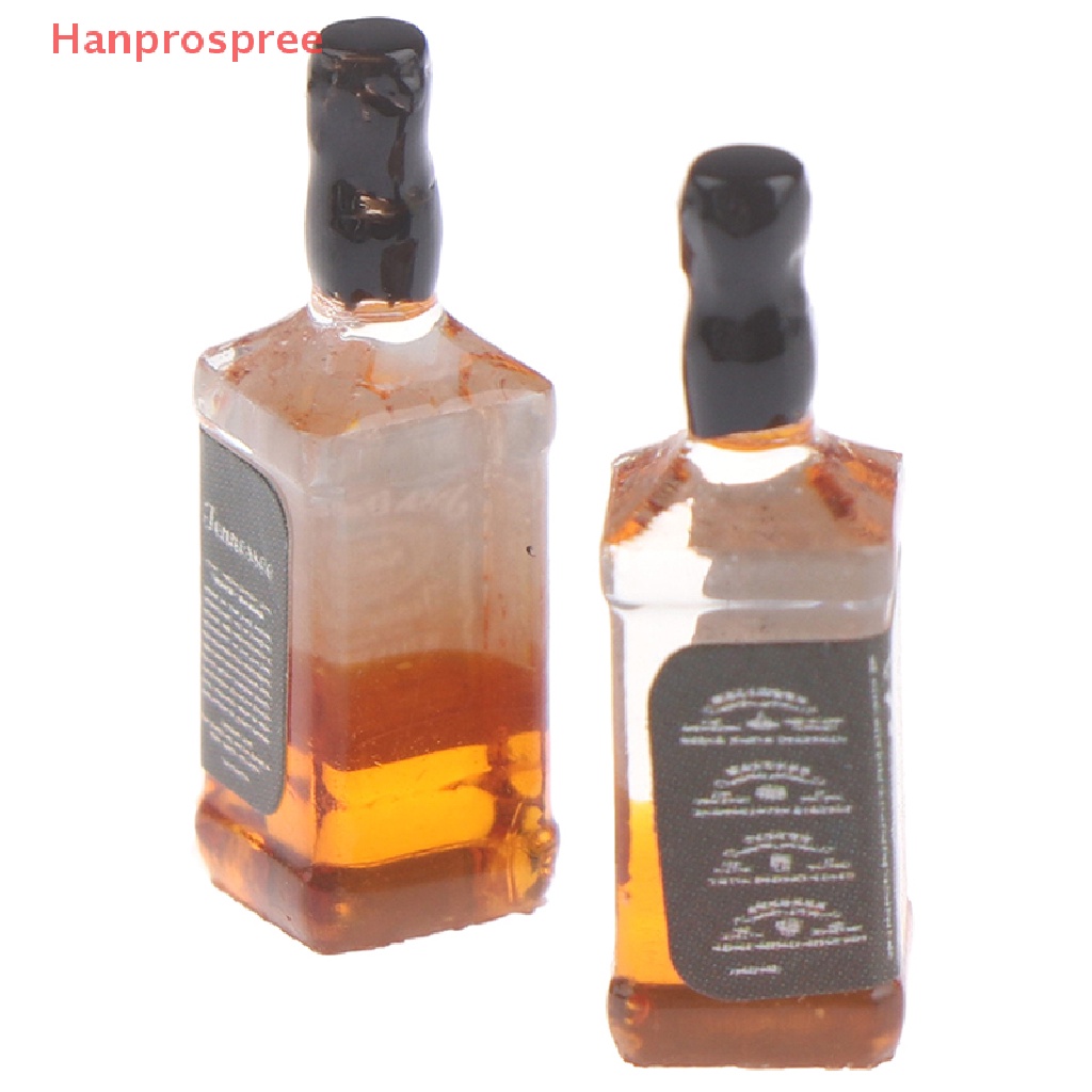 Set 2 Chai Rượu Mini Tỉ Lệ 1 / 12 Dùng Để Trang Trí Nhà Búp Bê