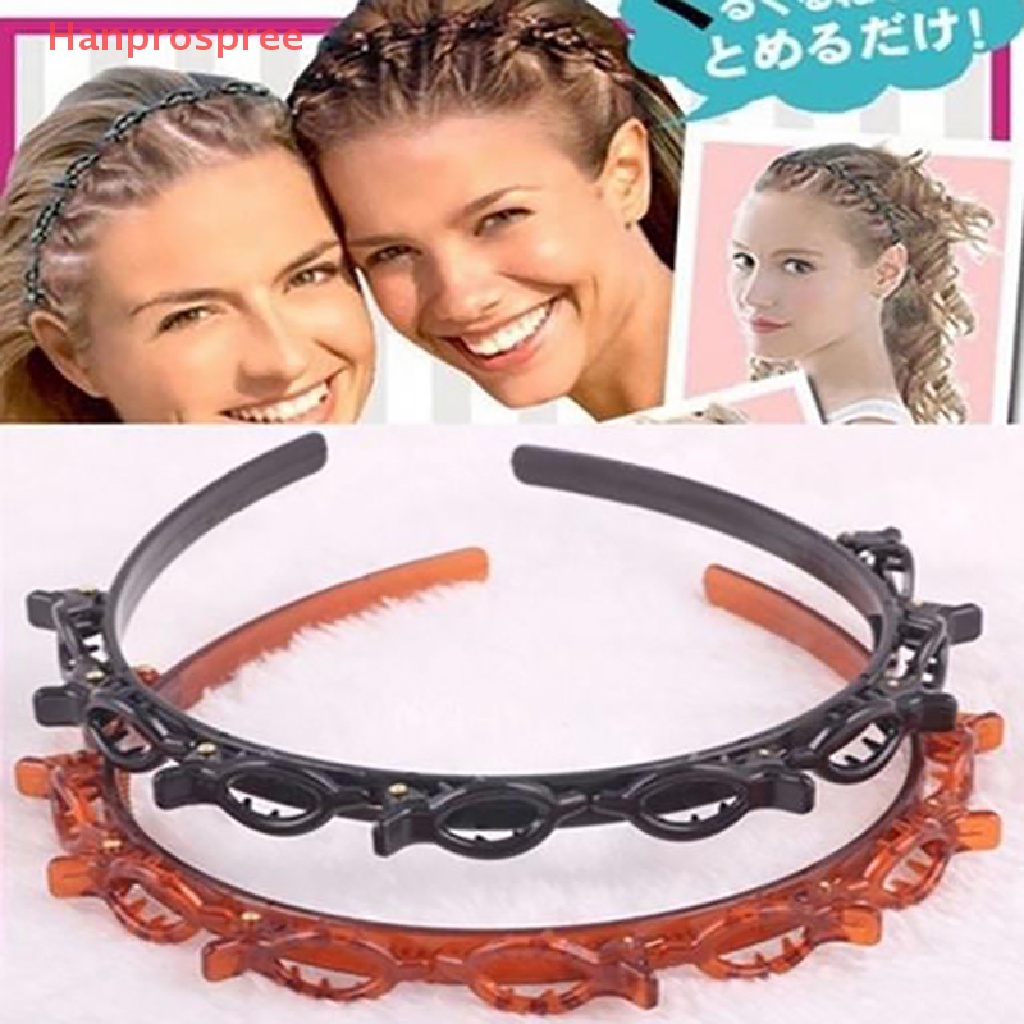 > Phụ Kiện Tóc Hanprospree > Băng Đô Xoắn Cài Tóc Có Răng Lược Dụng Cụ Bện Cho Nữ well