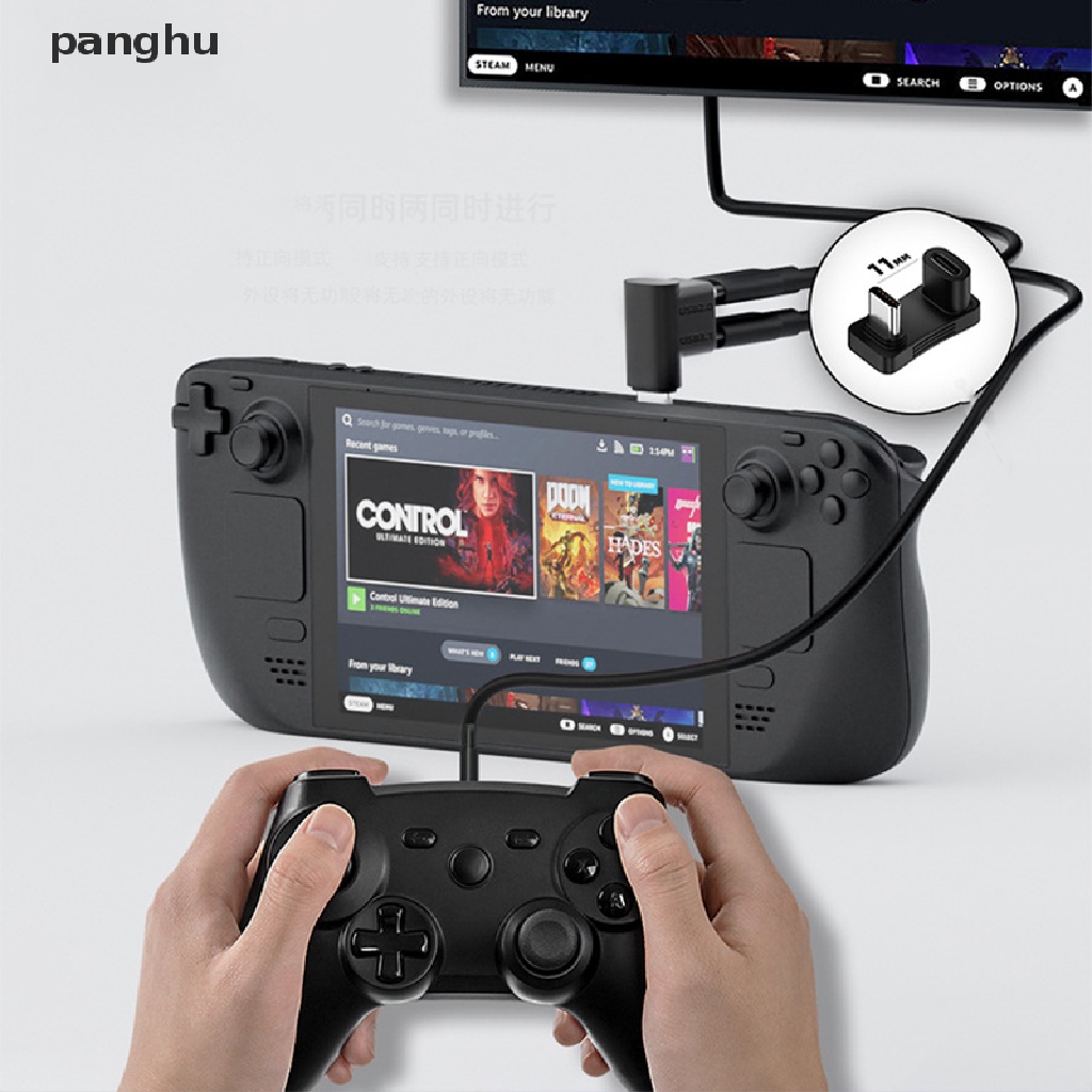 Bộ Chuyển Đổi Sạc Nhanh USB C 10Gbps 2 Trong 1 90 Độ Mở Rộng 100W