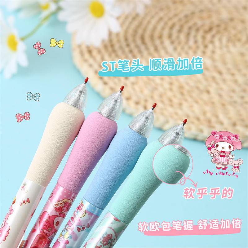 SANRIO 1 Bút Bi Mực Đen Ngòi 0.5mm Vỏ Silicon Mềm