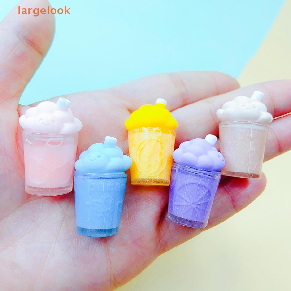 Set 2 Ly Nước Thủy Tinh Mini Hình Đám Mây Hoạt Hình Phát Sáng DIY