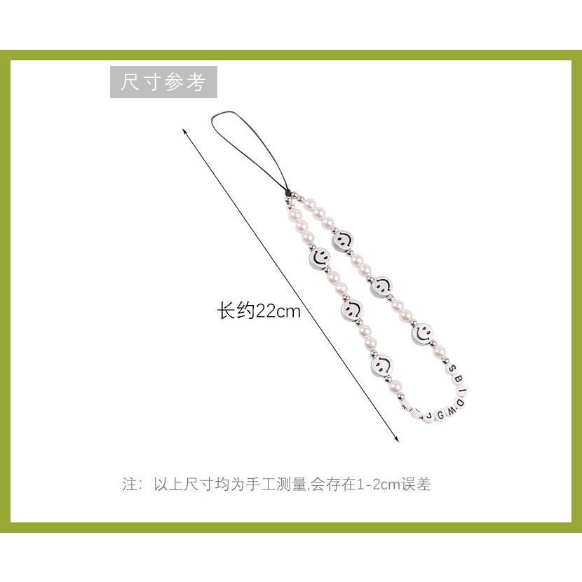 Dây Đeo Điện Thoại Bằng Resin Lãng Mạn Hình Mặt Cười DIY Mới