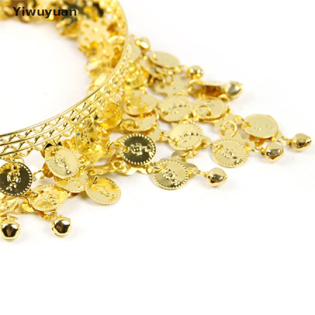 &lt; Yiwuyuan &gt; Băng Đô Đính Đồng Xu Phụ Kiện Múa Bụng Cho Nữ