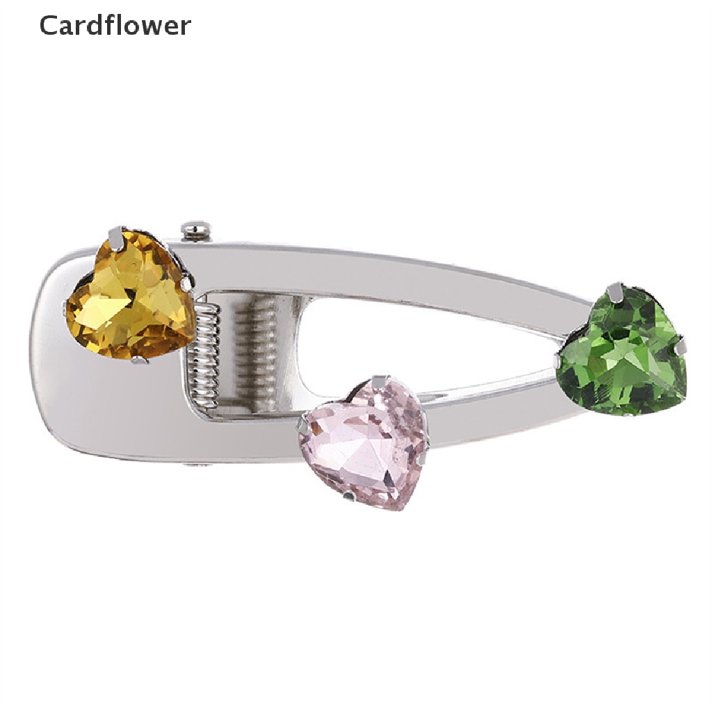 < Cardflower > Kẹp Tóc Mỏ Vịt Đính Đá Nhiều Màu Sắc Thời Trang Cổ Tích Hàn Quốc Đa Dạng