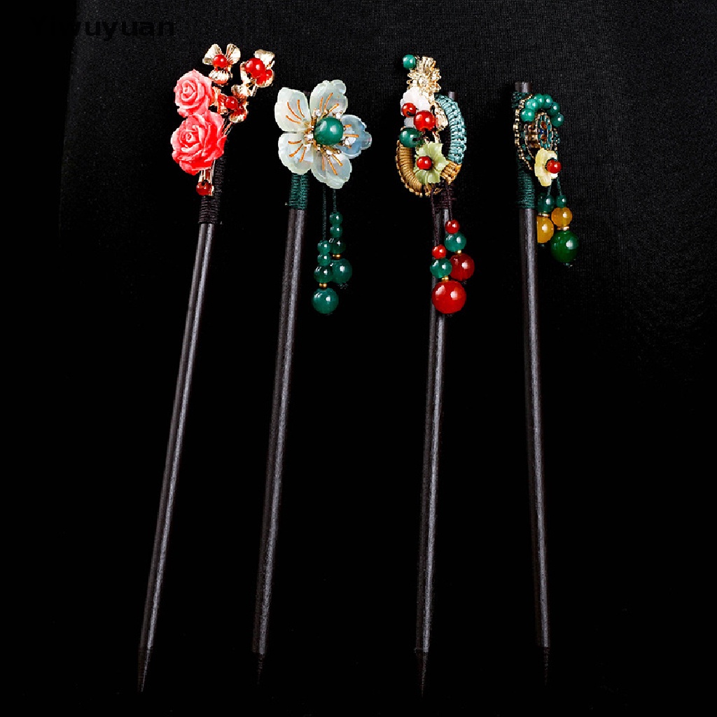 Trâm Cài Tóc Bằng Gỗ Hình Hoa Phong Cách Trung Quốc Cổ Điển Cho Nữ