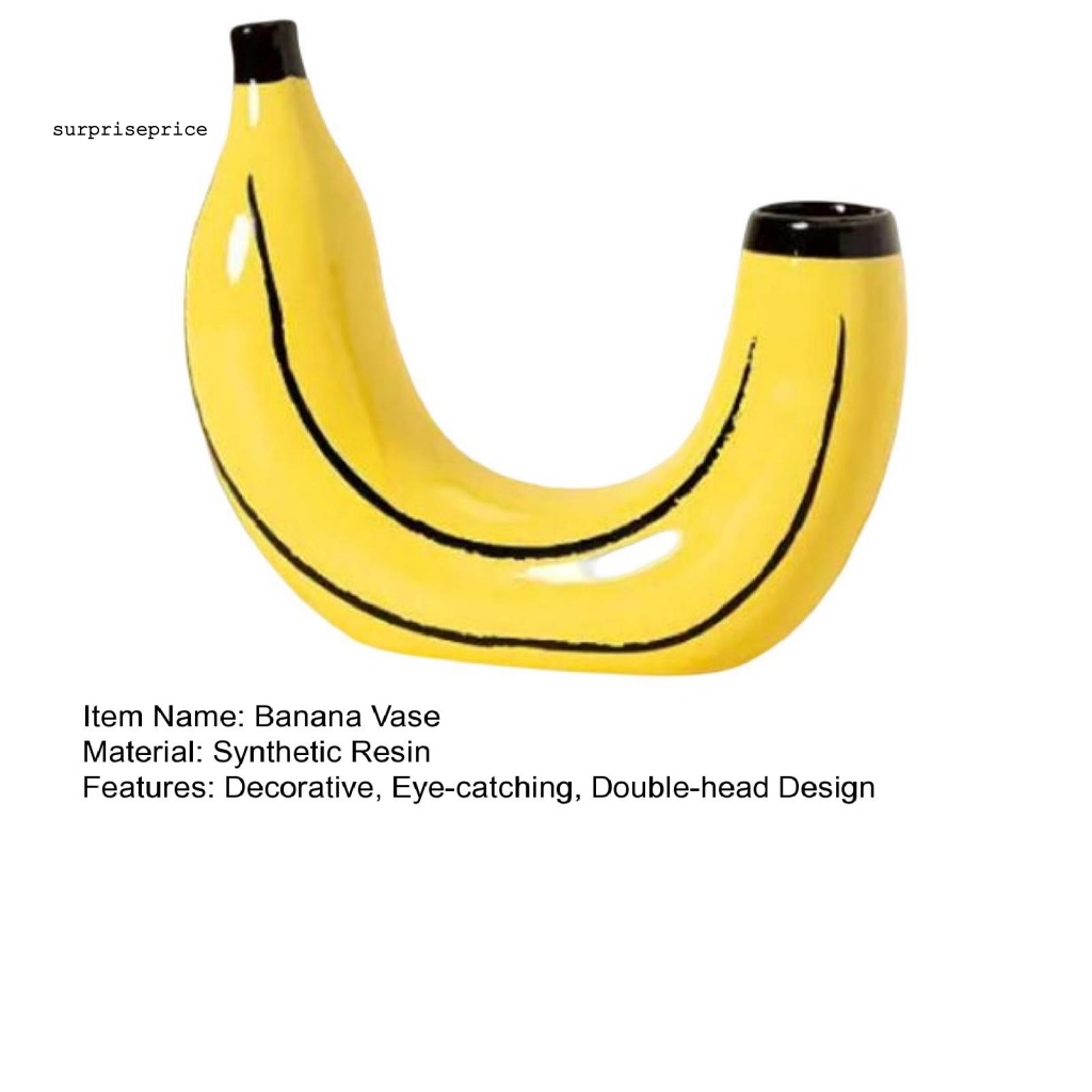 Lọ Hoa Hình Quả Chuối Hai Đầu Sáng Tạo Dùng Trang Trí Phòng Khách / SPA