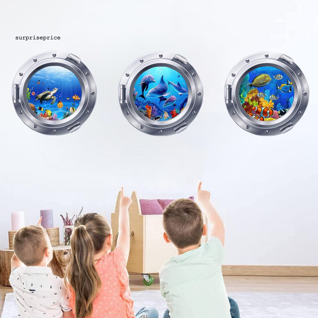 Sticker Dán Tường Chống Thấm Nước Họa Tiết Động Vật 3D Dùng Trang Trí Nhà