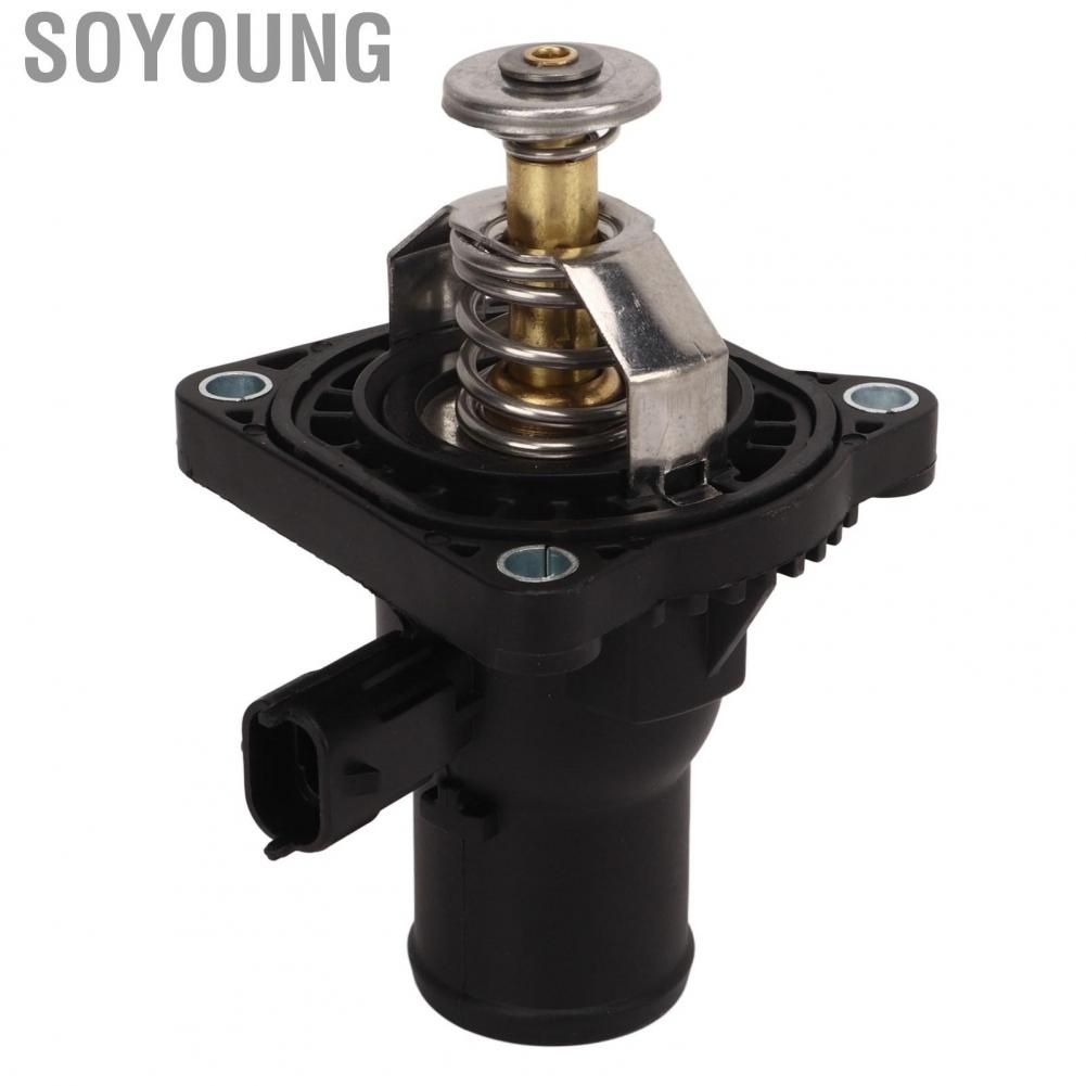 Soyoung Coolant Thermostat Assembly  Easy To Install OEM Standard Durable 55587349 Rugged Structure for Aveo Cruze Sonic